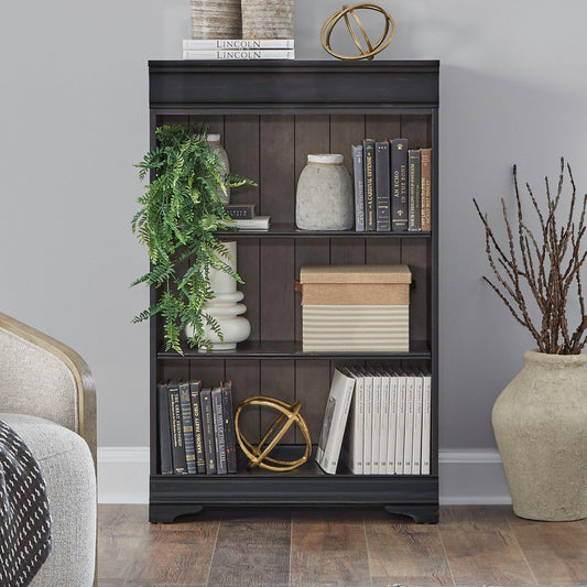 Meritage - 48" Bookcase (RTA) - Black - Hornell Furniture Outlet