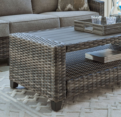 Oasis Court - Gray - Sofa, Chairs, Table Set (Set of 4) - Hornell Furniture Outlet