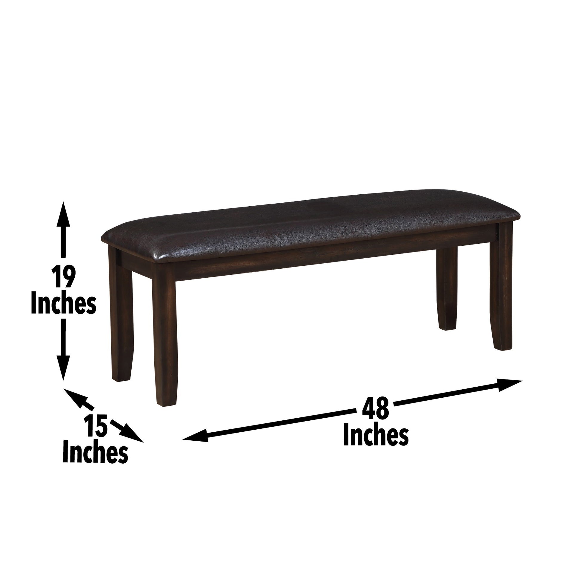 Ally - Bench - Antique Charcoal - Hornell Furniture Outlet