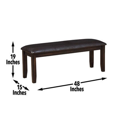 Ally - Bench - Antique Charcoal - Hornell Furniture Outlet