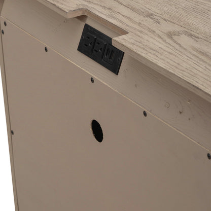 Avalon - Nightstand With Charging Station - Burnished Beige - Hornell Furniture Outlet