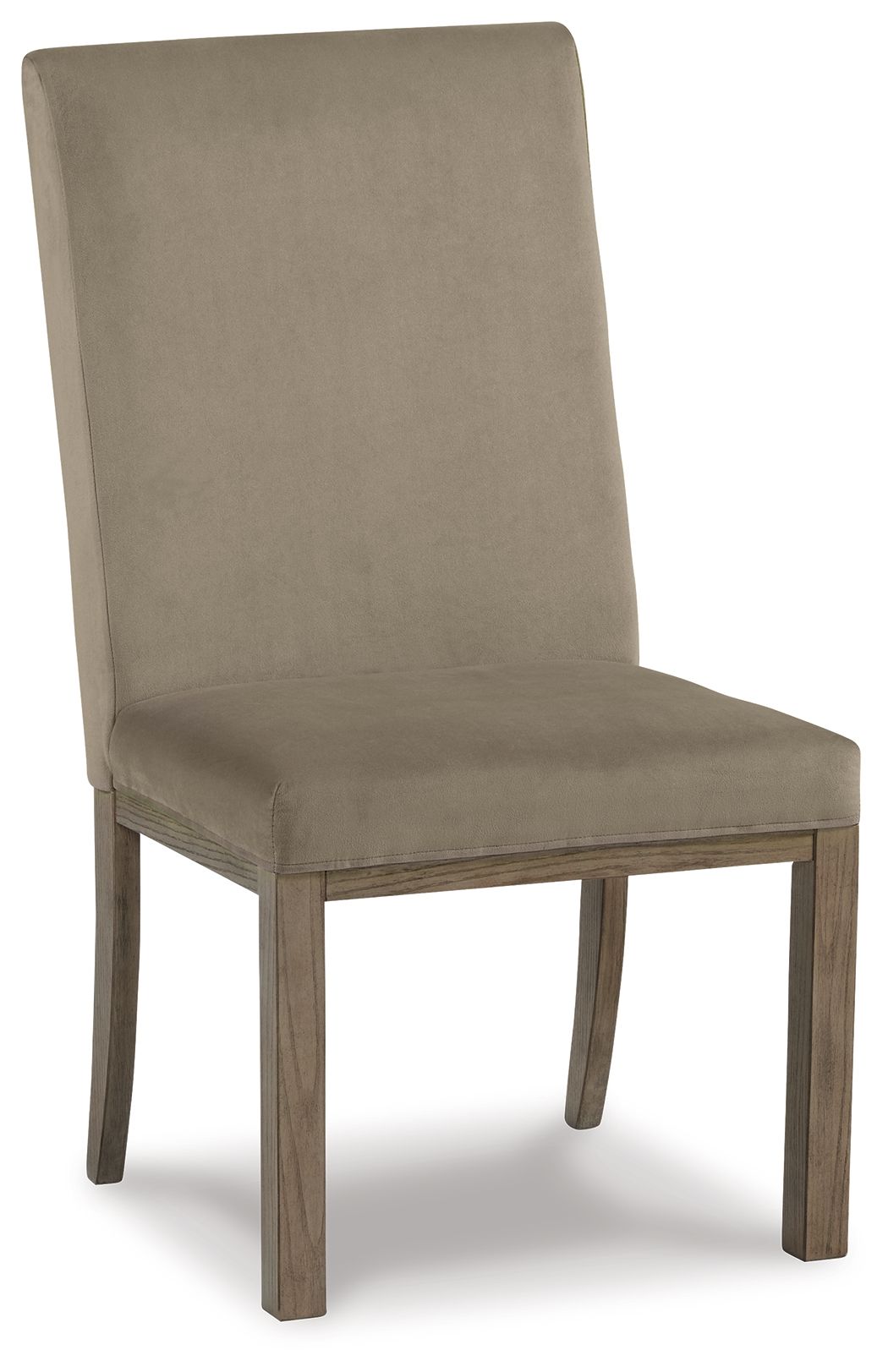 Chrestner - Dining UPH Side Chair (Set of 2) - Gray / Brown - Hornell Furniture Outlet