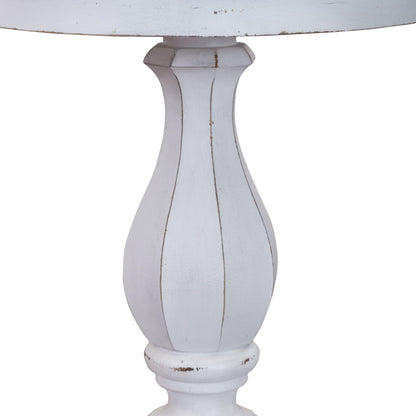Magnolia Manor - Round Accent Table - White - Hornell Furniture Outlet