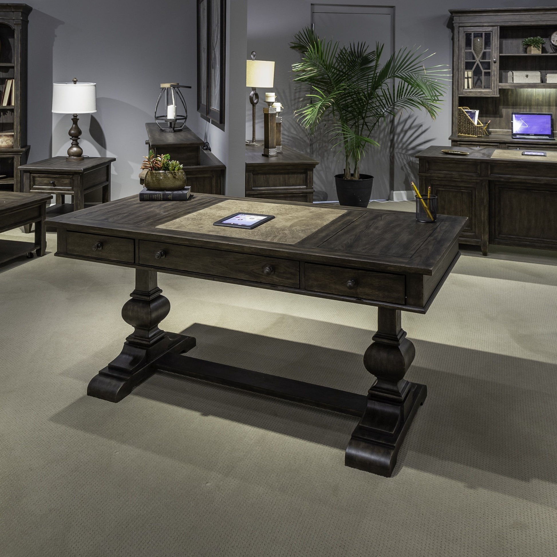 Paradise Valley - Writing Desk - Dark Brown - Hornell Furniture Outlet
