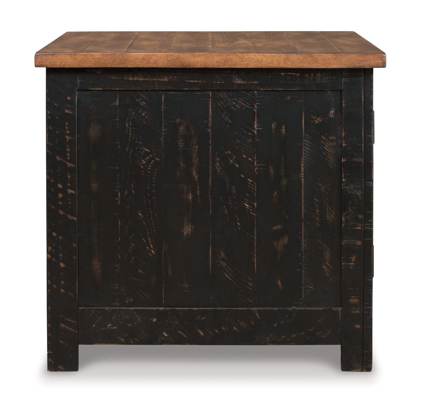 Valebeck - Rectangular End Table - Black / Brown - Hornell Furniture Outlet