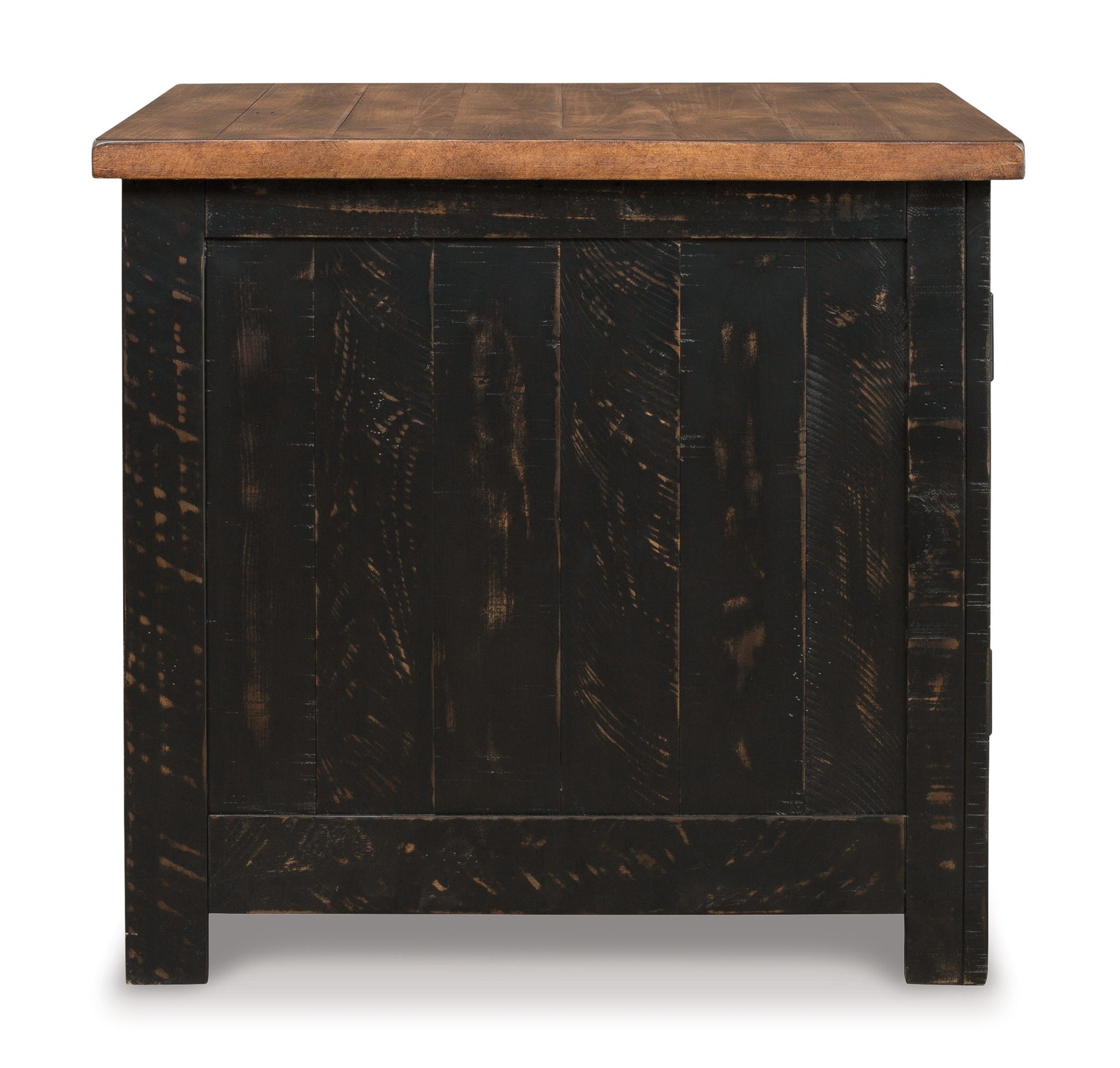 Valebeck - Rectangular End Table - Black / Brown - Hornell Furniture Outlet