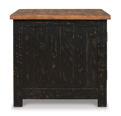 Valebeck - Rectangular End Table - Black / Brown - Hornell Furniture Outlet