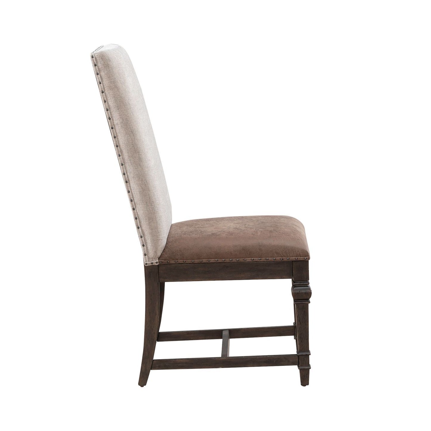 Paradise Valley - Upholstered Side Chair (RTA) - Dark Brown - Hornell Furniture Outlet