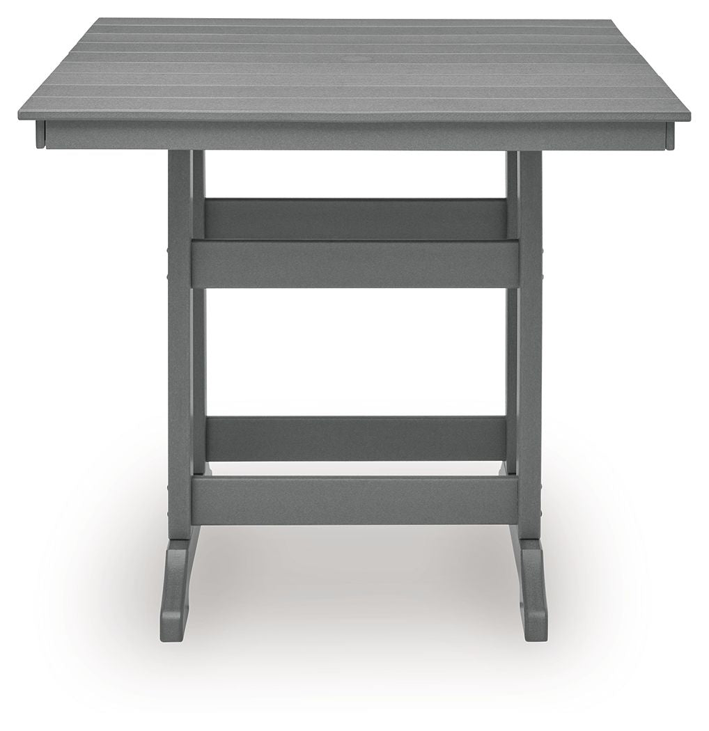 Sanctuary Beach - Square Counter Table With Umbrella Option - Dark Gray - Hornell Furniture Outlet