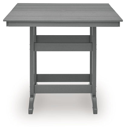 Sanctuary Beach - Square Counter Table With Umbrella Option - Dark Gray - Hornell Furniture Outlet