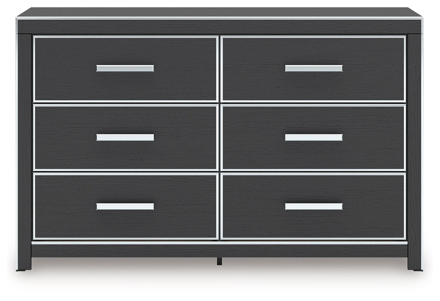 Zuraleus - Black - Six Drawer Dresser - Hornell Furniture Outlet