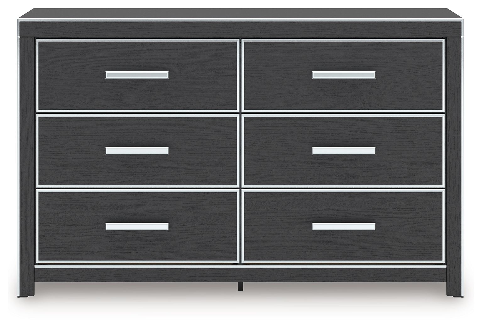 Zuraleus - Black - Six Drawer Dresser - Hornell Furniture Outlet