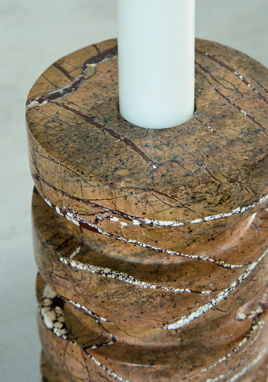 Emsleyfield - Tan - Candle Holder Set (Set of 2) - Hornell Furniture Outlet