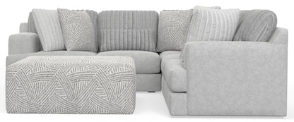 Logan - Upholstered Sectional With Comfort Coil Seating - 46" Cocktail Ottoman And Accent Pillows Included - Hornell Furniture Outlet