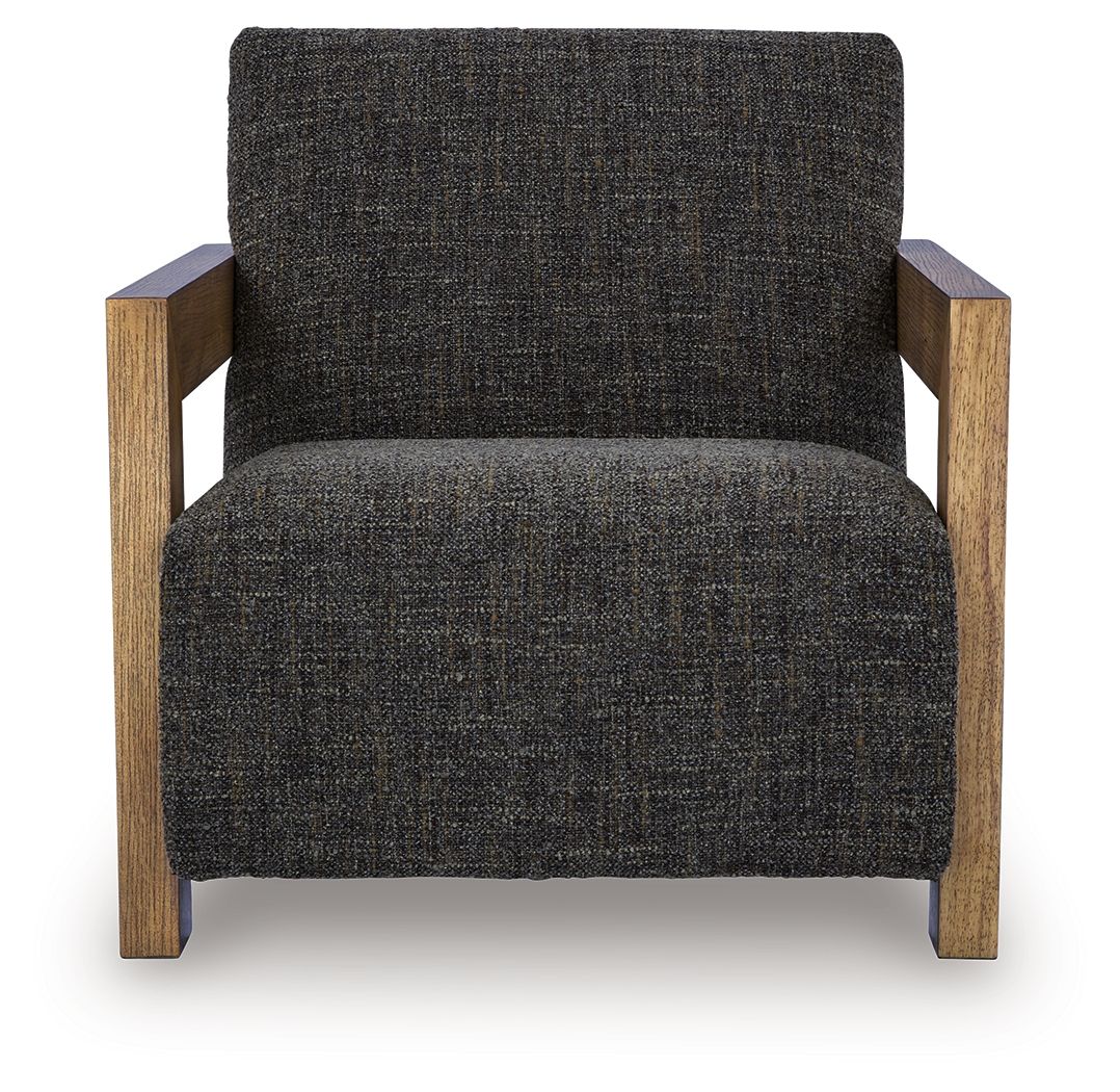 Dorney - Accent Chair - Charcoal / Brown - Hornell Furniture Outlet