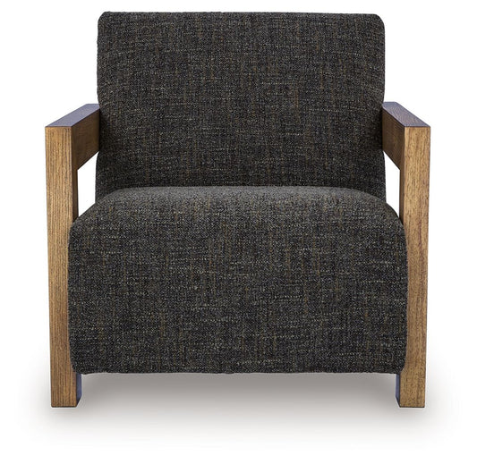 Dorney - Accent Chair - Charcoal / Brown - Hornell Furniture Outlet