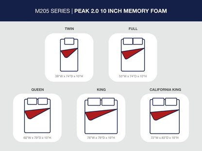 Peak 2.0 10 Memory Foam - Mattress - Hornell Furniture Outlet