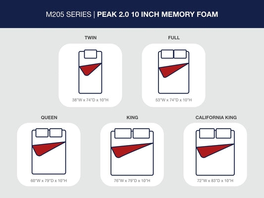 Peak 2.0 10 Memory Foam - Mattress - Hornell Furniture Outlet