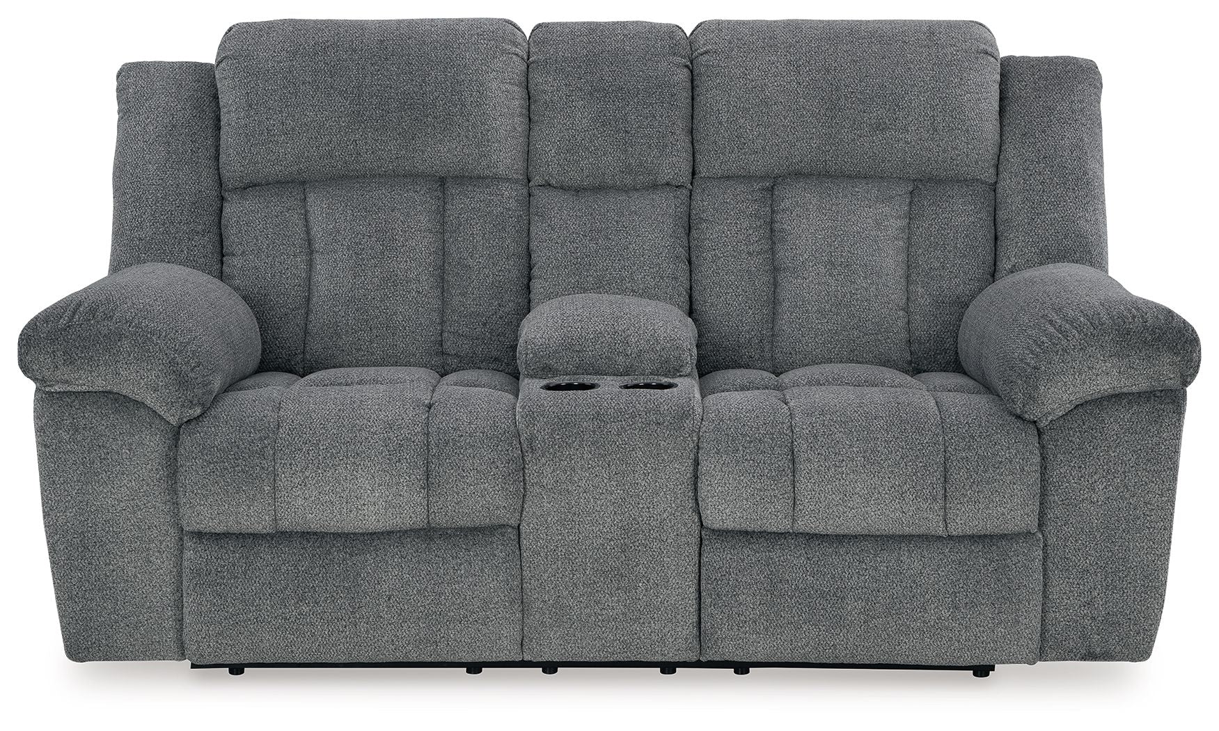 Tip - off - Power Reclining Loveseat With Console / Adj Headrest - Hornell Furniture Outlet