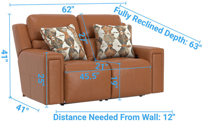 Arezzo - Power Headrest Power Reclining Loveseat With Zero Gravity/Extended Ottoman
