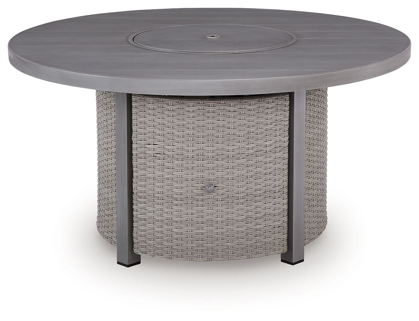 Half Moon Beach - Round Fire Pit Table - Gray - Hornell Furniture Outlet