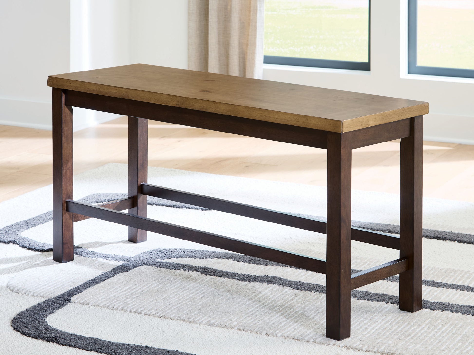 Rylandeen - Double Counter Height Bench - Light Brown / Dark Brown - Hornell Furniture Outlet