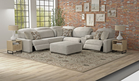 Terrence - Castered Cocktail Ottoman - Oyster - Hornell Furniture Outlet