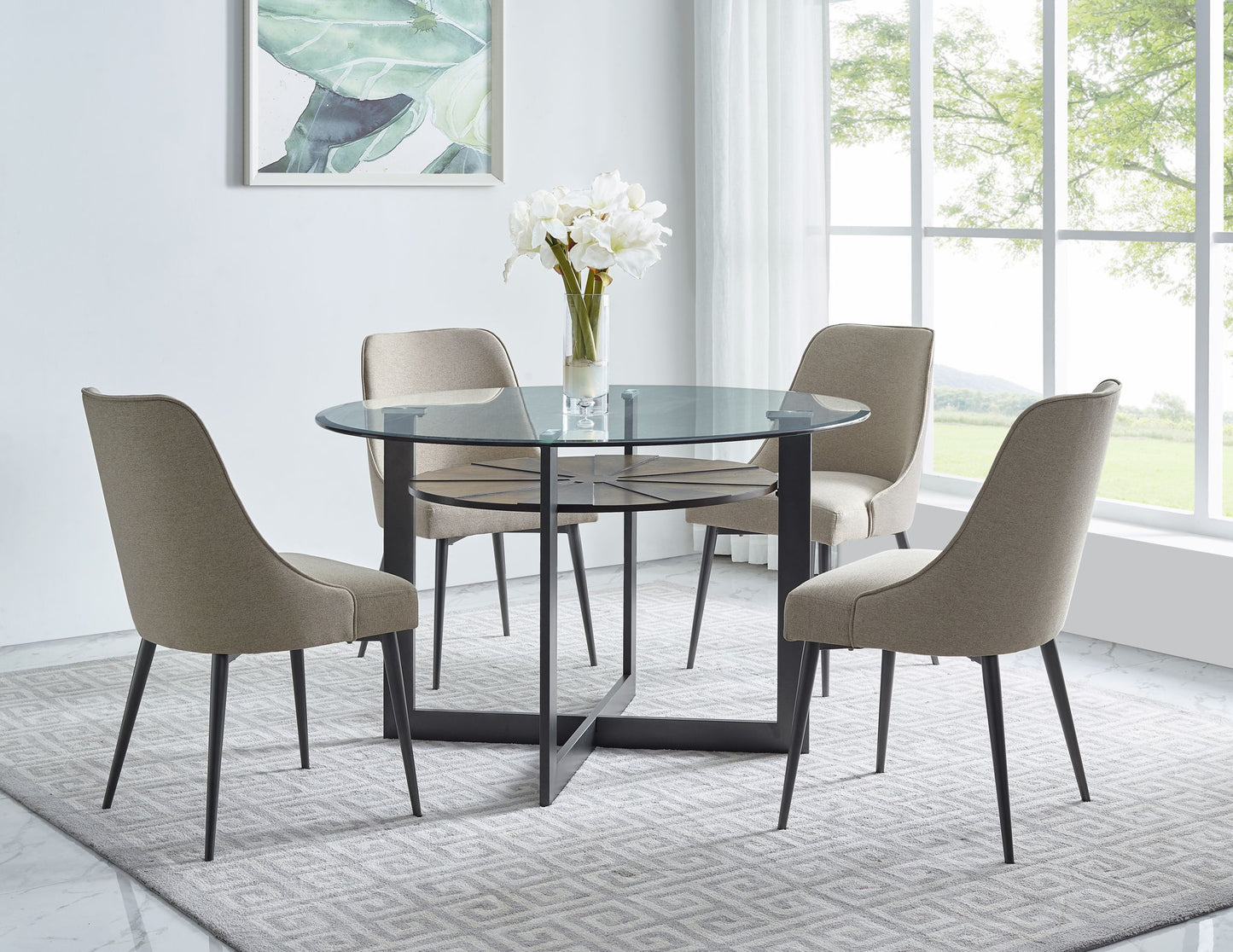 Olson - Side Chair Khaki (Set of 2) - Pearl Silver - Hornell Furniture Outlet
