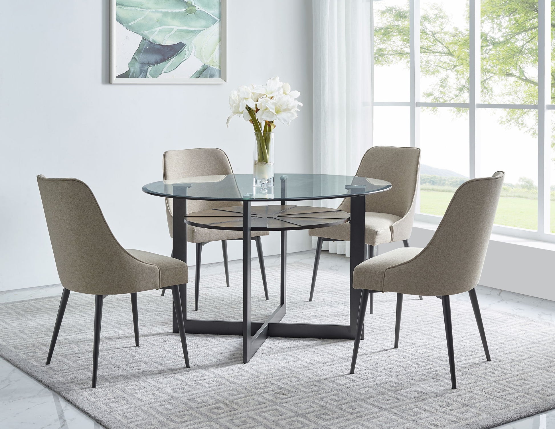 Olson - Side Chair Khaki (Set of 2) - Pearl Silver - Hornell Furniture Outlet