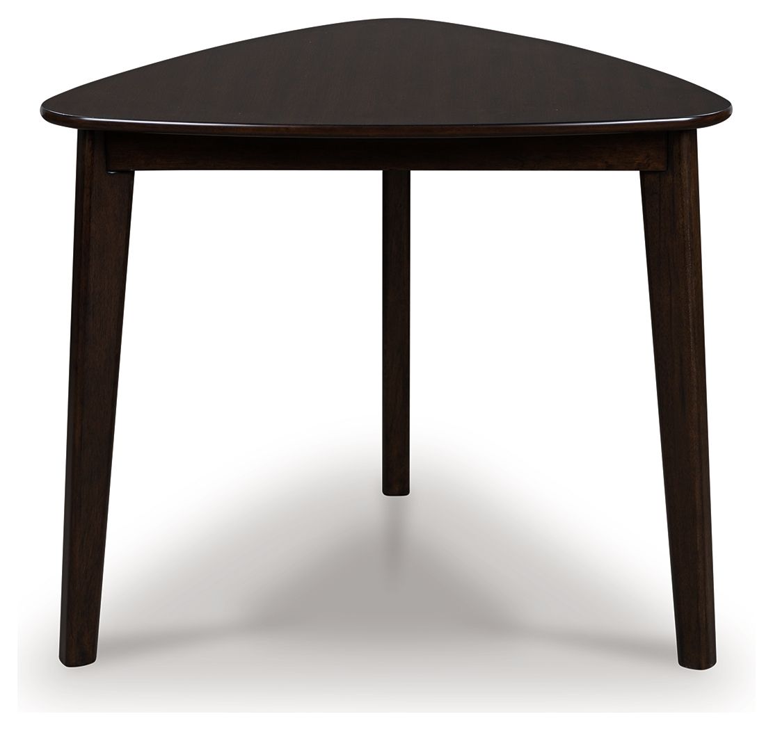 Mallenette - Merlot - Triangle Dining Room Table - Hornell Furniture Outlet