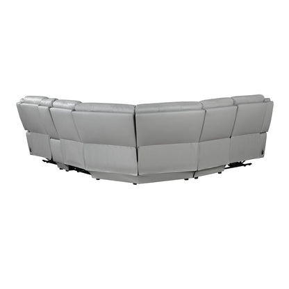 Alexandria - Leather Power Sectional - Hornell Furniture Outlet