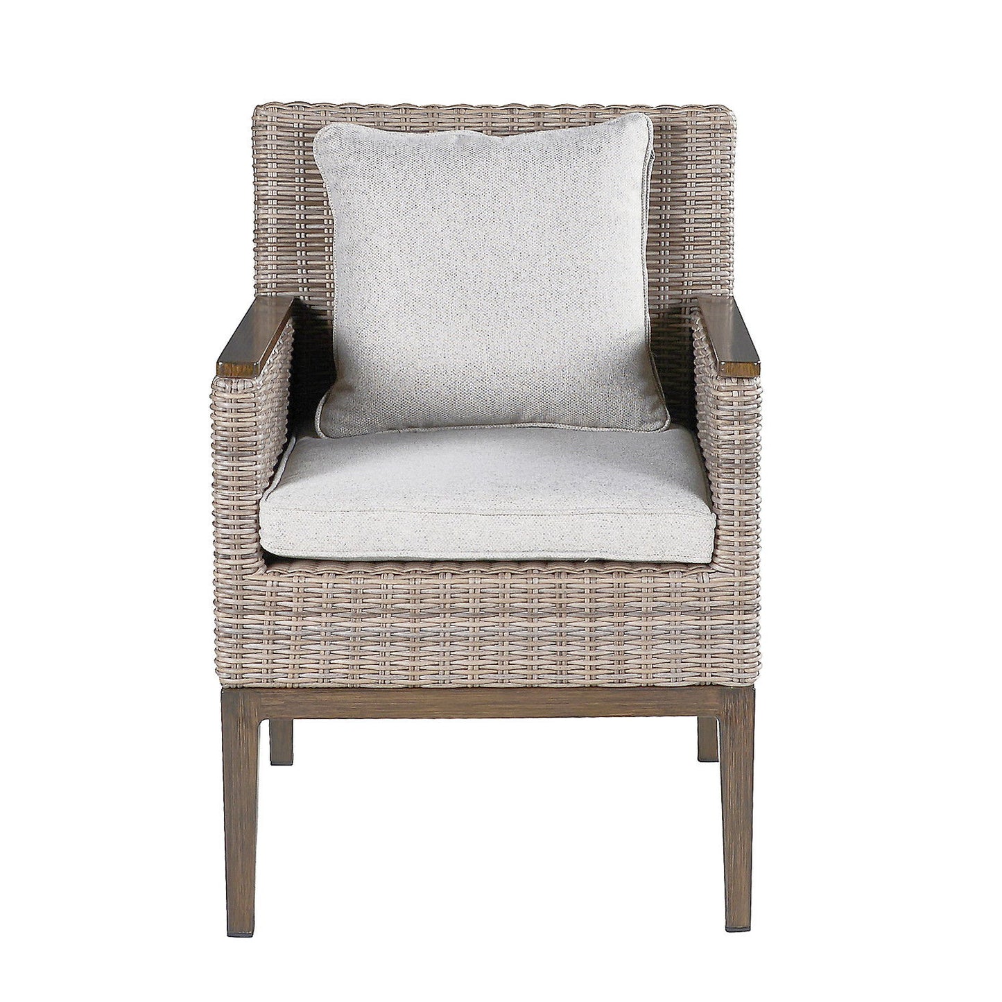 Marina - Patio Arm Chair (Set of 2) - Brown Light - Hornell Furniture Outlet