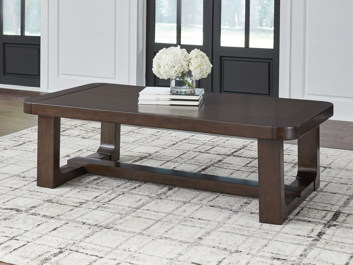 Breckington - Rectangular Cocktail Table - Dark Brown - Hornell Furniture Outlet
