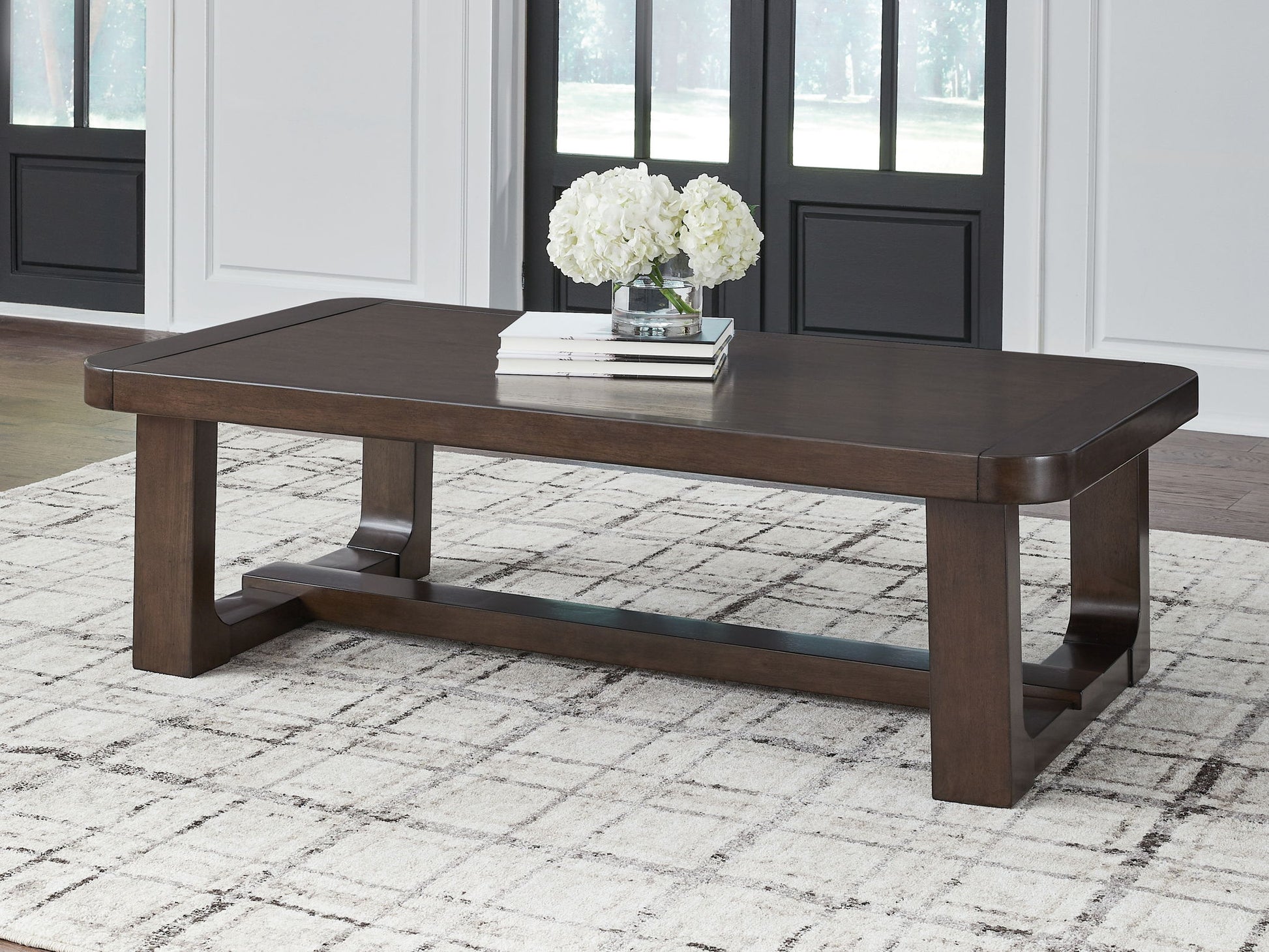 Breckington - Rectangular Cocktail Table - Dark Brown - Hornell Furniture Outlet