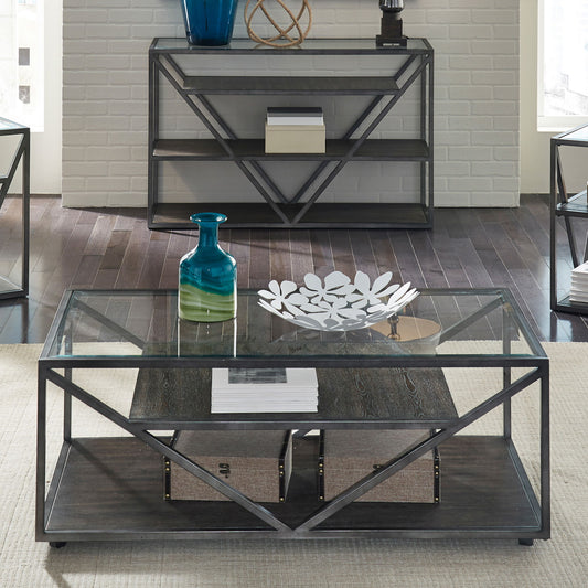 Arista - Rectangular Cocktail Table - Dark Gray - Hornell Furniture Outlet