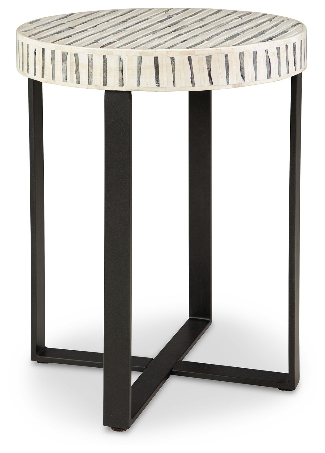 Crewridge - Black / Cream - Accent Table - Hornell Furniture Outlet