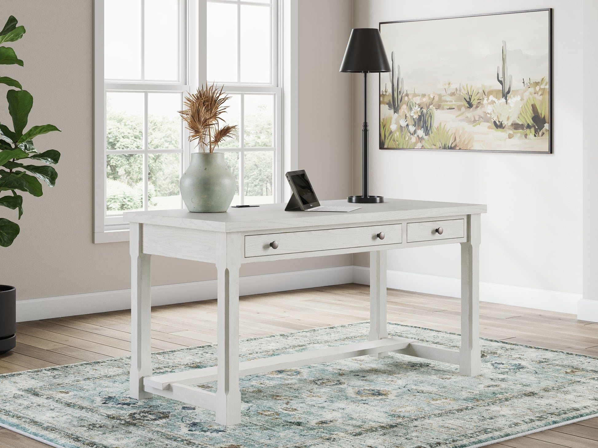 Robbinsdale - Antique White - Home Office Desk - Hornell Furniture Outlet