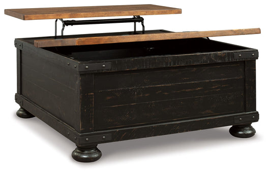 Valebeck - Lift Top Cocktail Table - Black / Brown - Hornell Furniture Outlet