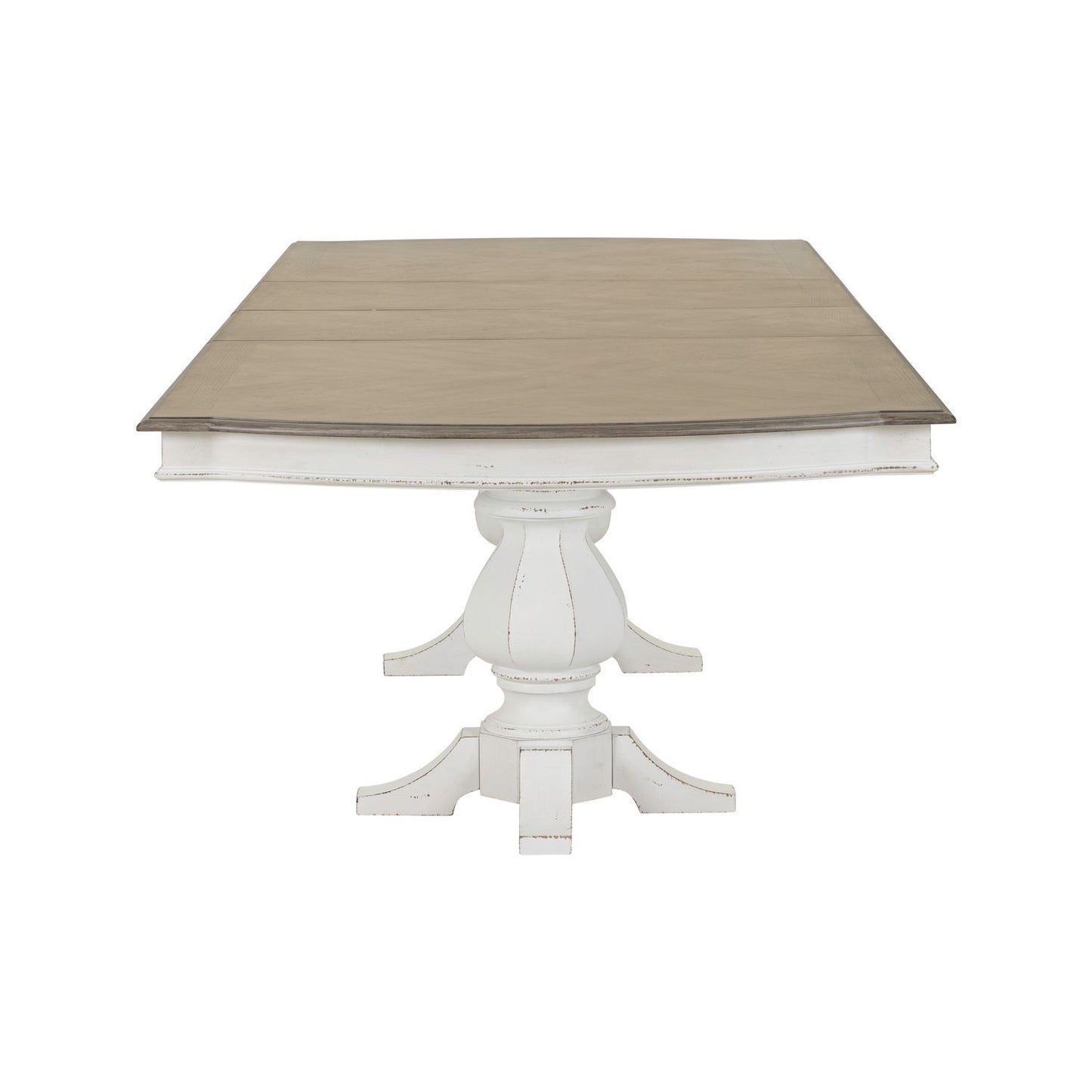Magnolia Manor - Double Pedestal Table - White - Hornell Furniture Outlet