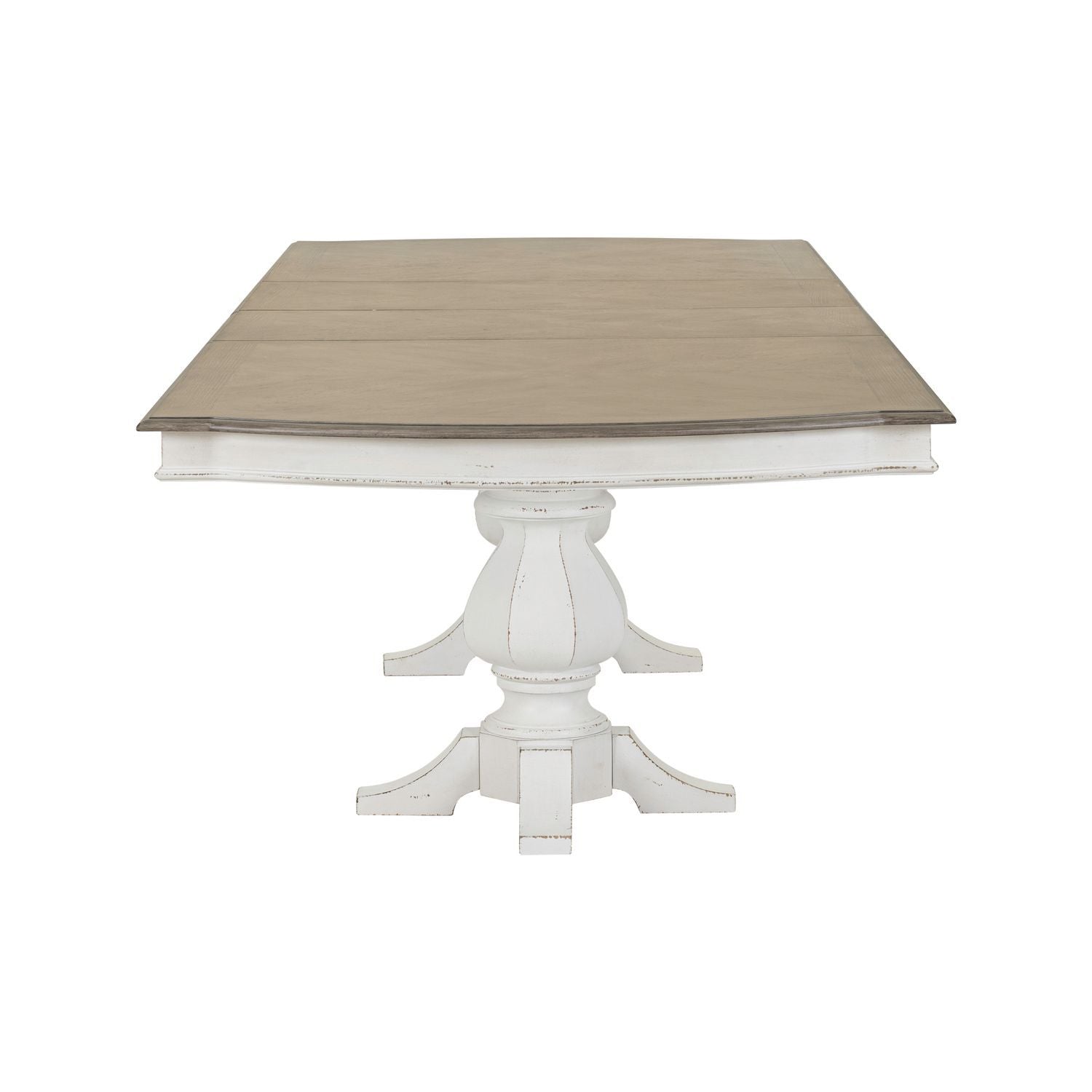 Magnolia Manor - Double Pedestal Table - White - Hornell Furniture Outlet