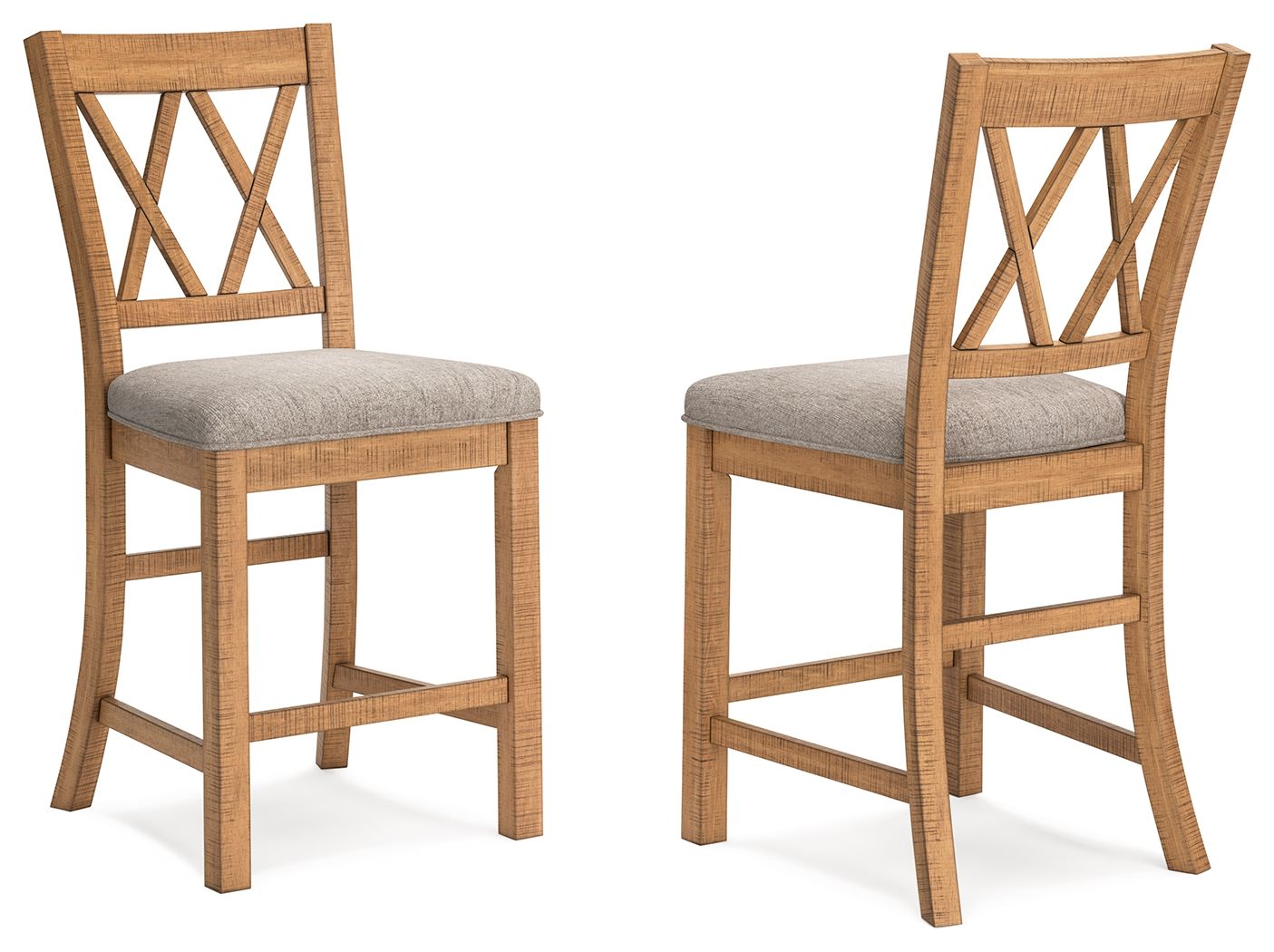 Havonplane - Brown - Upholstered Barstool (Set of 2) - Hornell Furniture Outlet