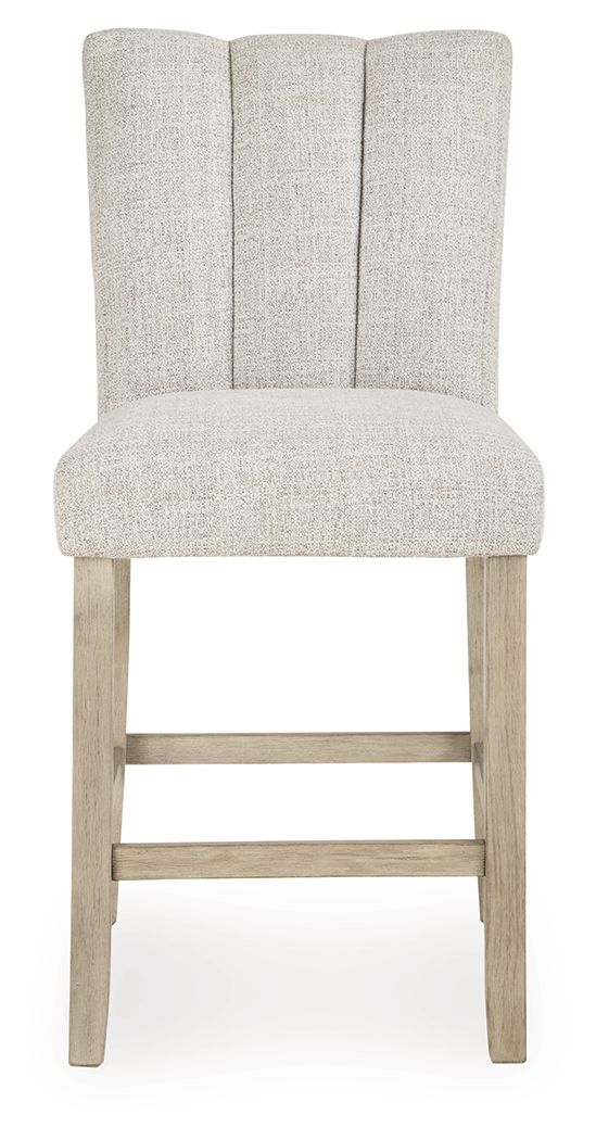 Larawyn - Upholstered Barstool (Set of 2) - Bisque - Hornell Furniture Outlet