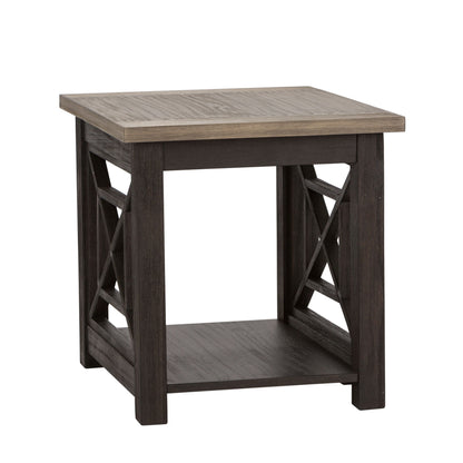 Heatherbrook - End Table - Black - Hornell Furniture Outlet