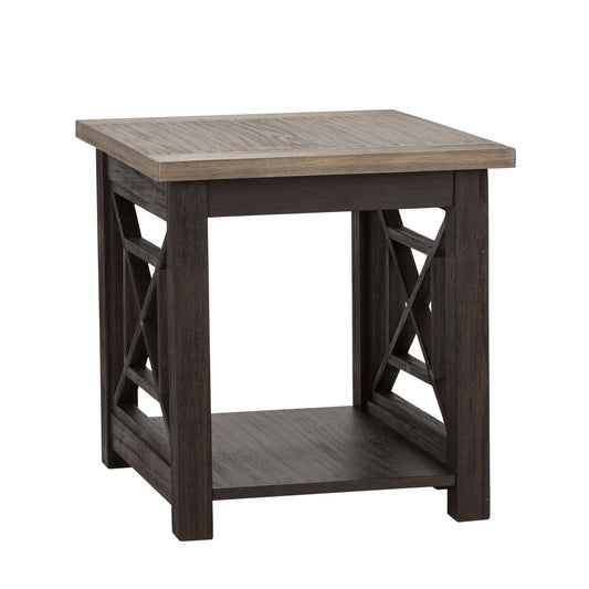 Heatherbrook - End Table - Black - Hornell Furniture Outlet