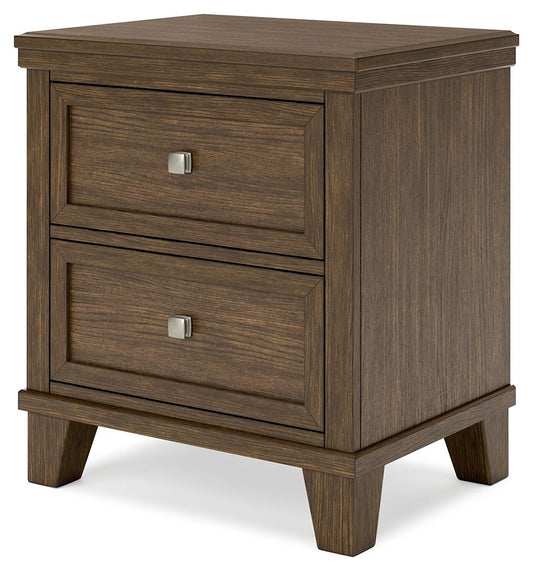 Shawbeck - Medium Brown - Two Drawer Night Stand - Hornell Furniture Outlet