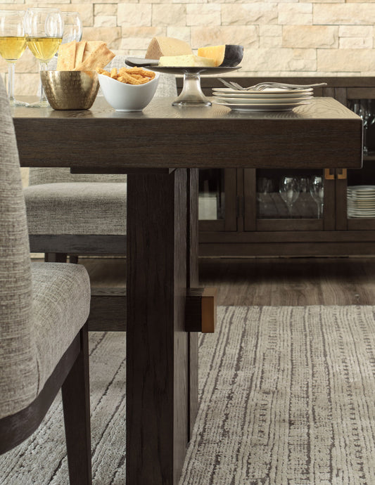 Burkhaus - Dark Brown - Rectangular Dining Room Extension Table - Hornell Furniture Outlet