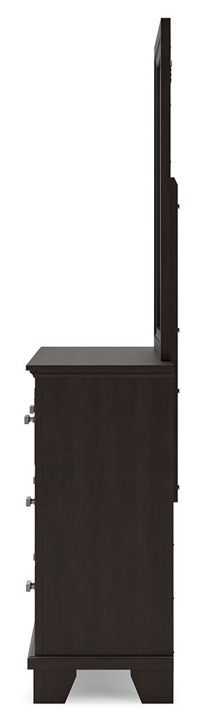 Covetown - Dark Brown - Dresser And Mirror - Hornell Furniture Outlet