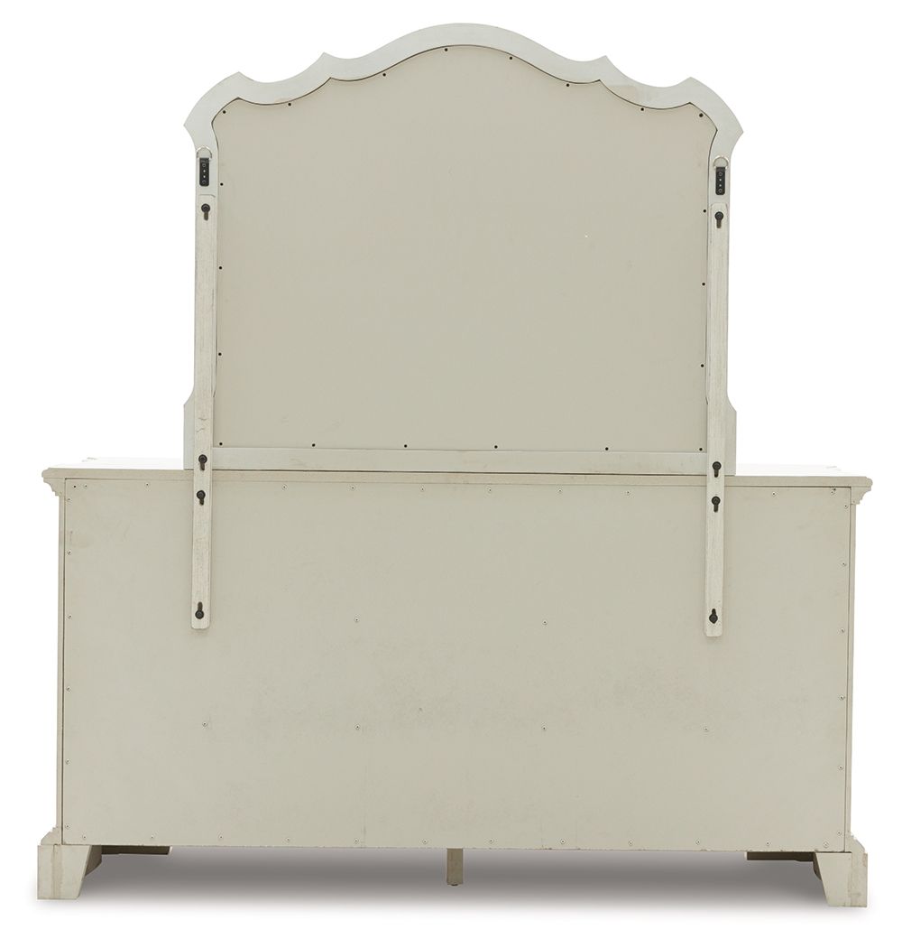 Arlendyne - Antique White - Dresser And Mirror - Hornell Furniture Outlet