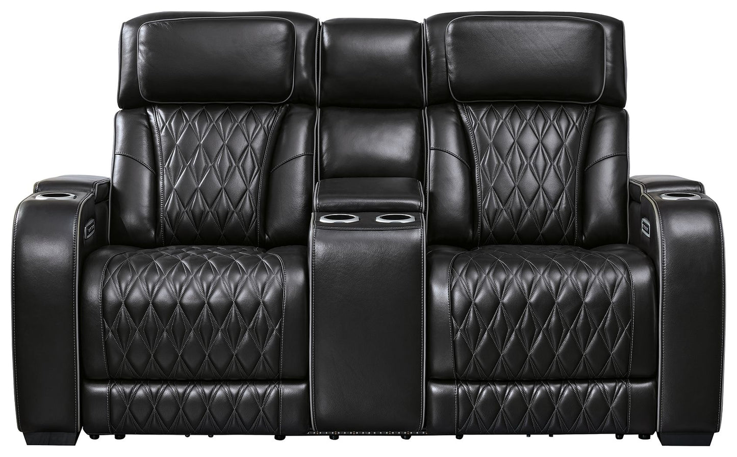 Boyington - Power Reclining Loveseat With Console/Adj Hdrst - Hornell Furniture Outlet