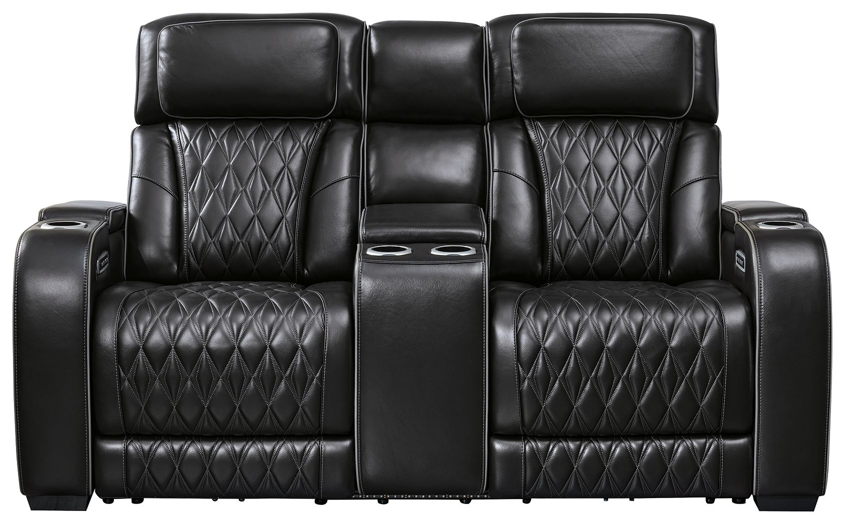 Boyington - Power Reclining Loveseat With Console/Adj Hdrst - Hornell Furniture Outlet